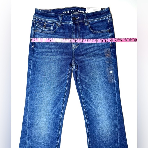 American Eagle Women’s Kick Boot Low Rise  Jeans Size- 8 Regular - Picture 6 of 11
